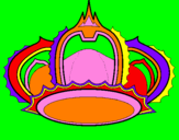 Desenho Corona pintado por marcela 8 anos