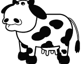 Desenho Vaca pensativa pintado por Vaca