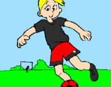 Desenho Jogar futebol pintado por iguinho