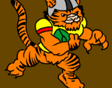 Desenho Jogador tigre pintado por kevin