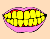 Desenho Boca e dentes pintado por josue elias efigenio da s