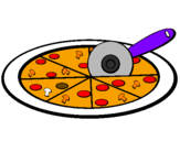 Desenho Pizza pintado por ilca