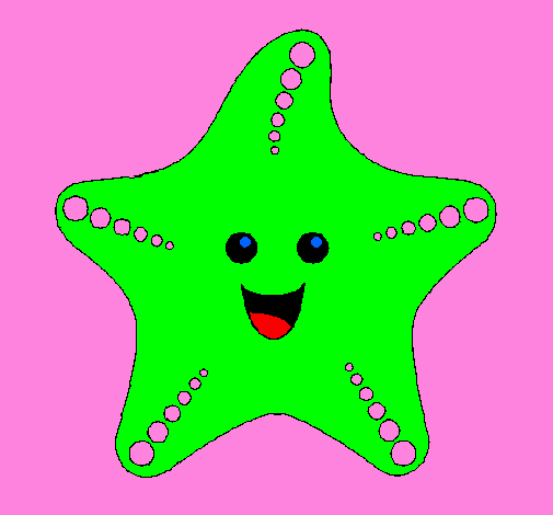 Desenho Estrela do mar pintado por estrelinha lala
