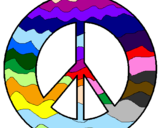 Desenho Símbolo da paz pintado por Mariana