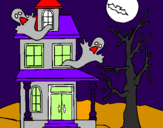 Desenho Casa do terror pintado por josue elias efigenio da s