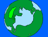 Desenho Planeta terra pintado por marcela
