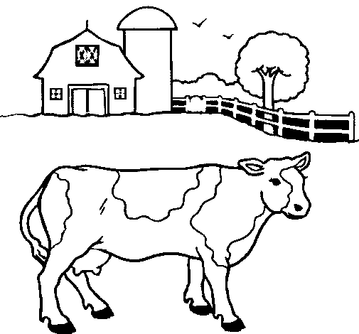 Desenho Vaca a pastar pintado por q .ffyuiiop´[fdfghjklçfdg
