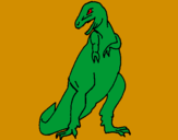 Desenho Tiranossauro rex pintado por  josé victor