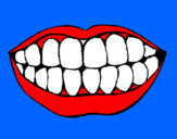 Desenho Boca e dentes pintado por Braian 4 anos
