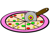 Desenho Pizza pintado por miriam