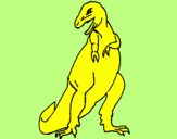 Desenho Tiranossauro rex pintado por Gabriel