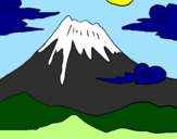 Desenho Monte Fuji pintado por lil