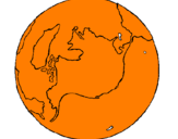 Desenho Planeta terra pintado por podpd