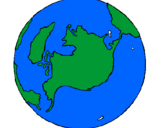 Desenho Planeta terra pintado por josé henrique