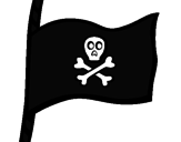 Desenho Bandeira  pintado por bandeira do rock