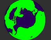 Desenho Planeta terra pintado por matheus