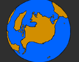 Desenho Planeta terra pintado por fabio