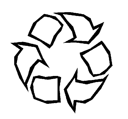 Desenho Reciclar pintado por reciclagem