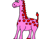 Desenho Girafa pintado por leandra