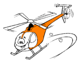 Desenho Helicóptero pintado por dudu