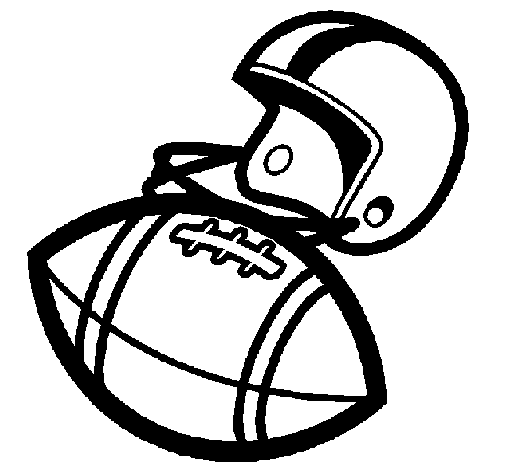 Desenho Capacete e bola pintado por erica