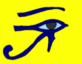 Desenho Olho de hórus pintado por alisson