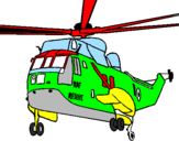 Desenho Helicoptero de resgate pintado por henrique