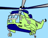 Desenho Helicoptero de resgate pintado por caroline