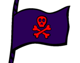 Desenho Bandeira  pintado por bandeira do rock
