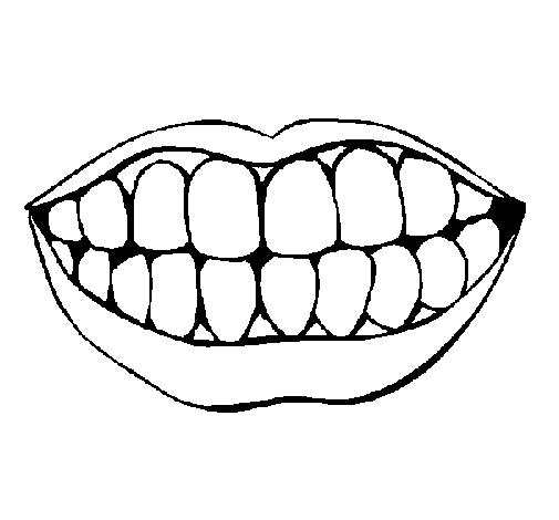 Desenho Boca e dentes pintado por BOCÃO