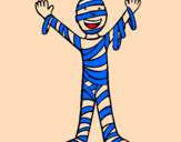 Desenho Menino múmia pintado por beatriz pacheco