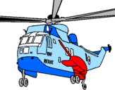 Desenho Helicoptero de resgate pintado por pedro