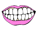 Desenho Boca e dentes pintado por juliana 9 anos