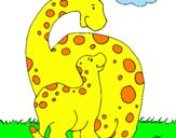 Desenho Dinossauros pintado por Pedro Gabriel
