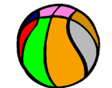 Desenho Bola de basquete pintado por andresa