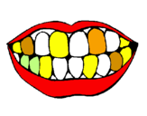 Desenho Boca e dentes pintado por vinagdd