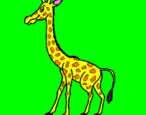 Desenho Girafa pintado por VALNER  6 ANOS