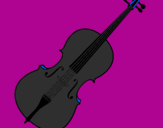 Desenho Violino pintado por carine
