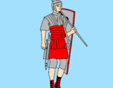 Desenho Soldado romano pintado por vinicius
