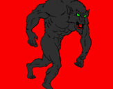 Desenho Homem lobo pintado por vinagdd