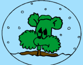 Desenho Esquilo em bola de neve pintado por vitor hugoooo