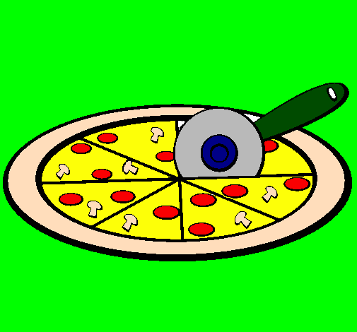 Desenho Pizza pintado por lindsey