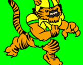 Desenho Jogador tigre pintado por lucas