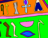 Desenho Hieróglifo pintado por Lara