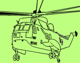 Desenho Helicoptero de resgate pintado por elias vitor