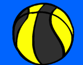 Desenho Bola de basquete pintado por carlos
