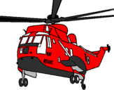 Desenho Helicoptero de resgate pintado por JADIR