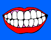 Desenho Boca e dentes pintado por luis i pedro