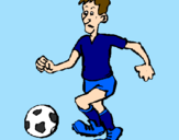 Desenho Jogador de futebol pintado por adriana