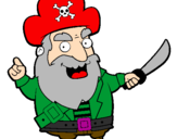 Desenho Pirata pintado por marcelo parra